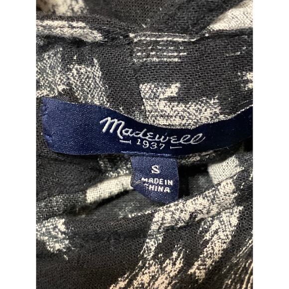 Madewell Black Printed Sleeveless Halter Neck Belted Wrap Romper Jumpsuit Size S - Picture 3 of 3